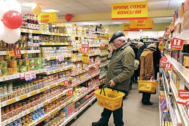 В украинских супермаркетах масса импортных товаров